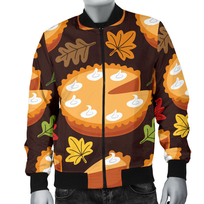 Pie Pattern Print Design A03 Men Bomber Jacket