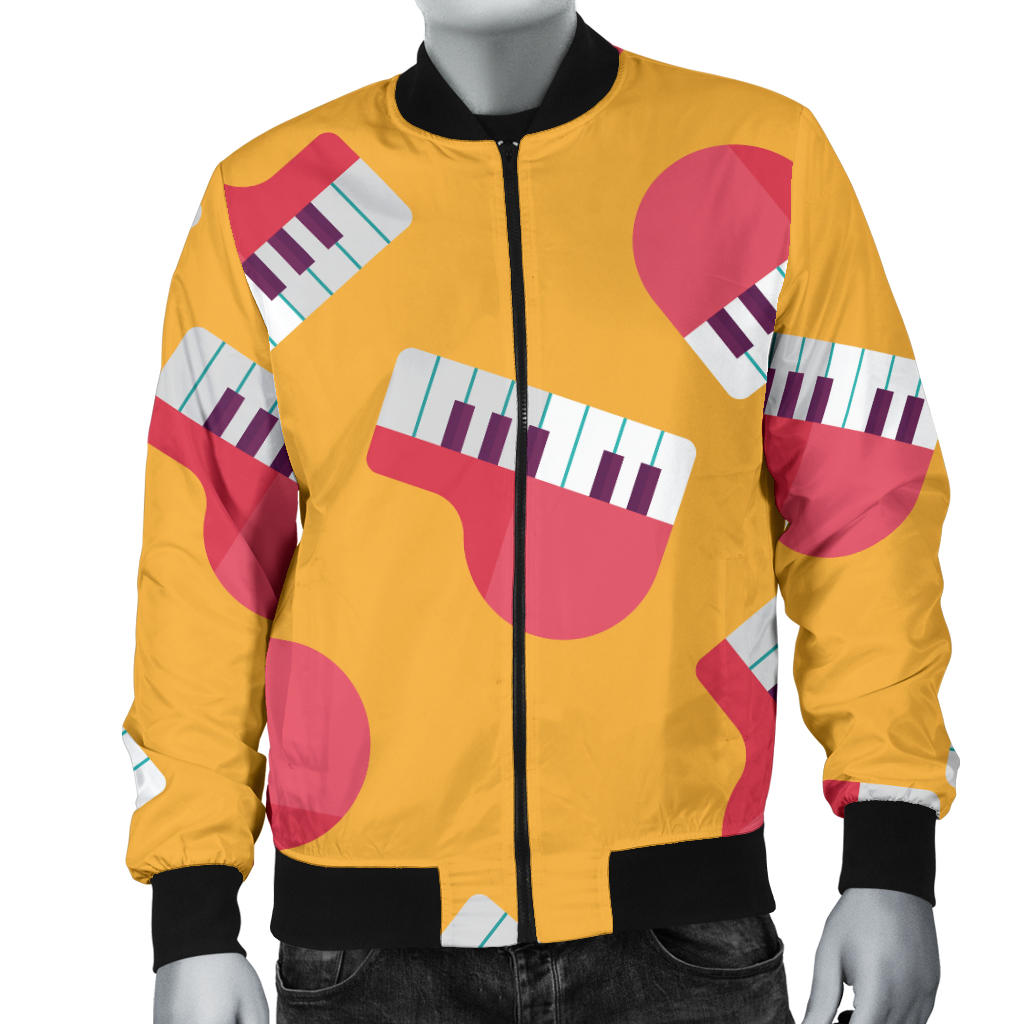 Piano Pattern Print Design 02 Men Bomber Jacket