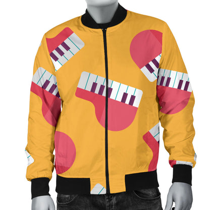 Piano Pattern Print Design 02 Men Bomber Jacket