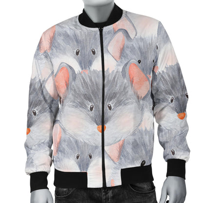 Rat Baby Pattern Print Design 02 Men Bomber Jacket