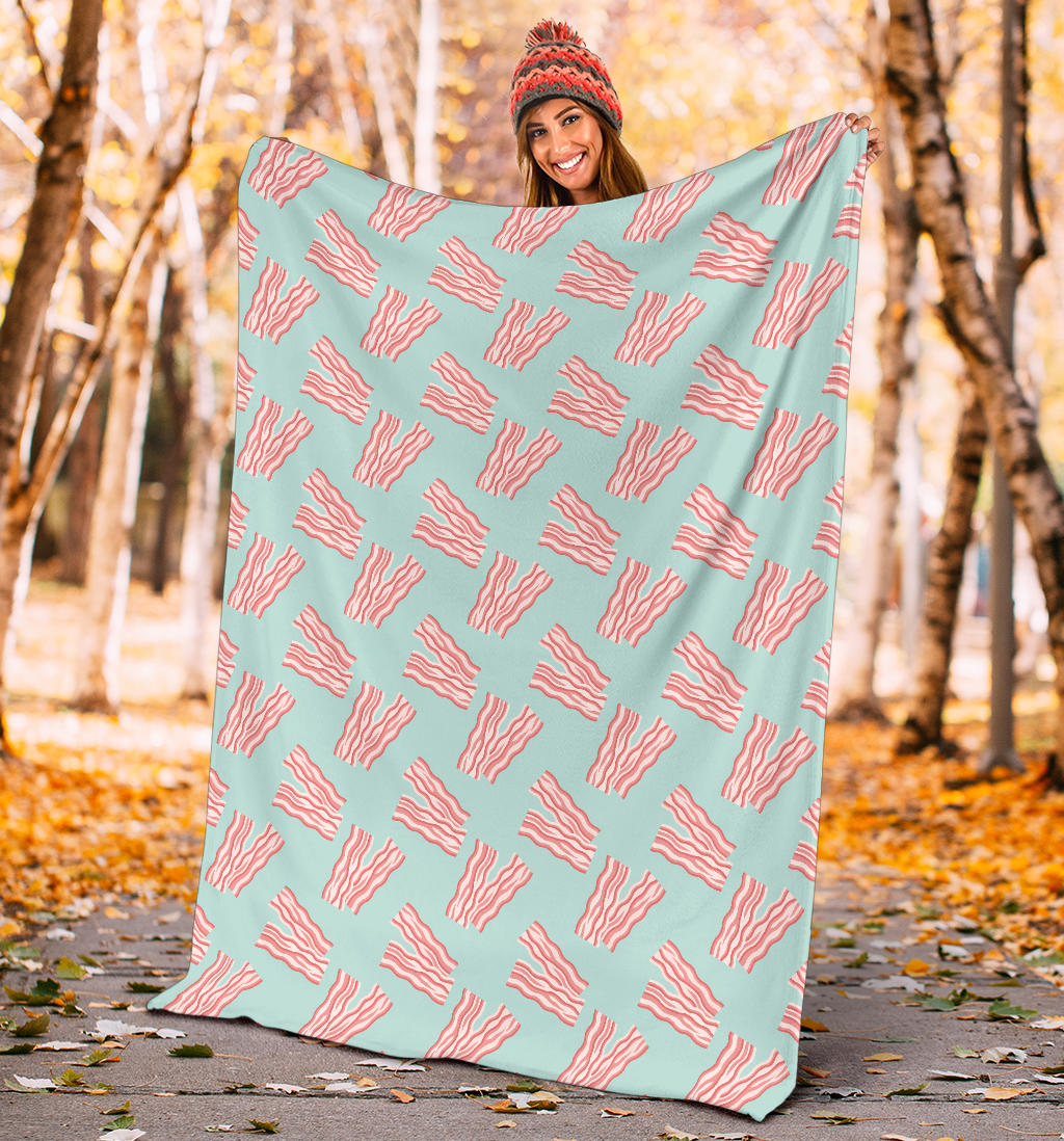 Bacon Pattern Print Design 04 Premium Blanket