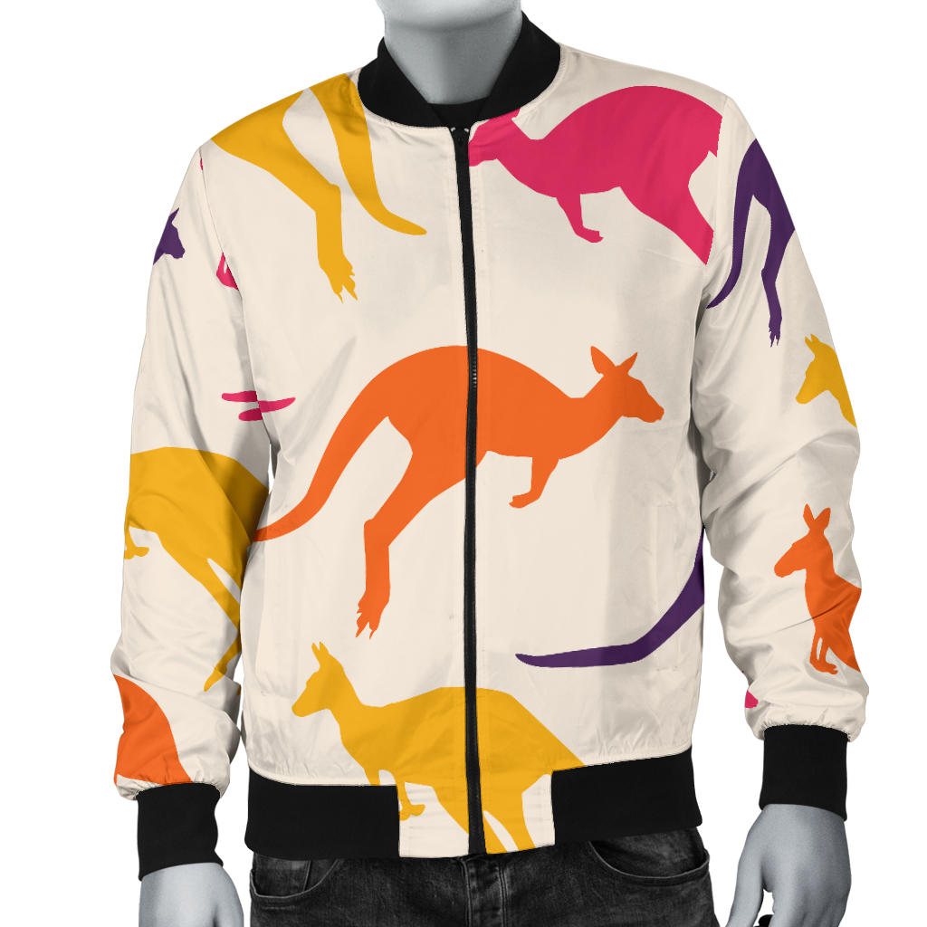 Kangaroos Pattern Print Design 01 Men Bomber Jacket