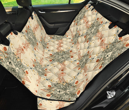 Leo Pattern Print Design 02 Rear Dog Car Seat Cover Hammock