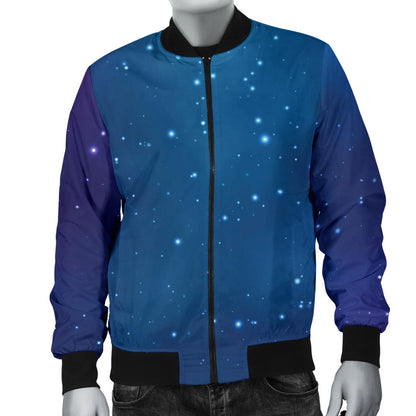 Nebula Pattern Print Design A01 Men Bomber Jacket