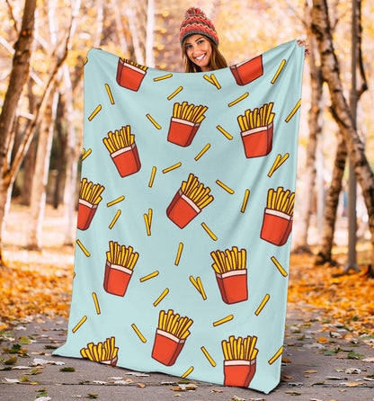 French Fried Pattern Print Design 02 Premium Blanket