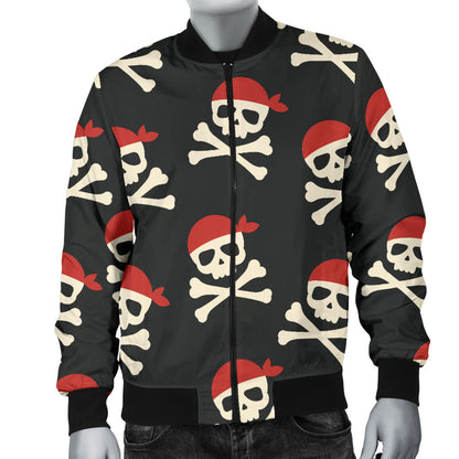 Pirate Pattern Print Design A04 Men Bomber Jacket