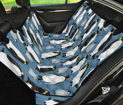 Penguin Pattern Print Design A03 Rear Dog Car Seat Cover Hammock