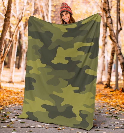 Military Camouflage Pattern Print Design 02 Premium Blanket