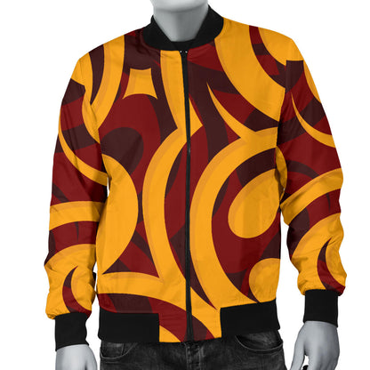 Maori Pattern Print Design 02 Men Bomber Jacket