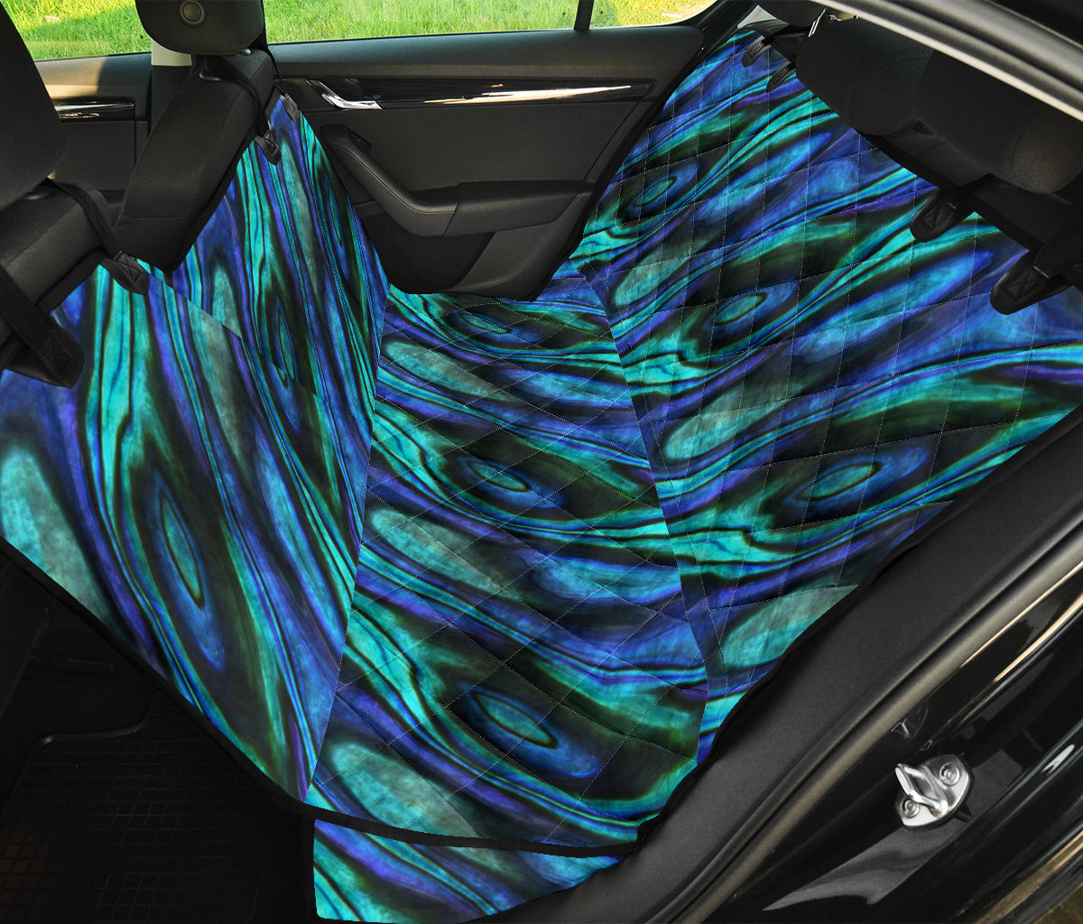 Abalone Pattern Print Design 03 Rear Dog Car Seat Cover Hammock