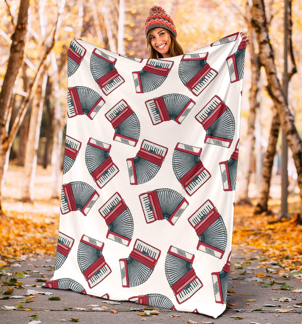 Accordion Pattern Print Design 03 Premium Blanket