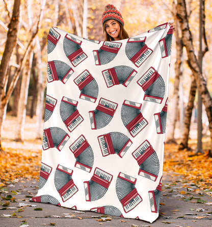 Accordion Pattern Print Design 03 Premium Blanket