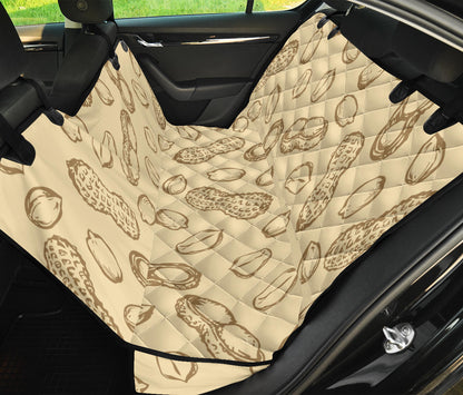 Peanut Pattern Print Design A02 Rear Dog Car Seat Cover Hammock