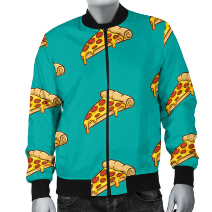 Pizza Pattern Print Design A03 Men Bomber Jacket