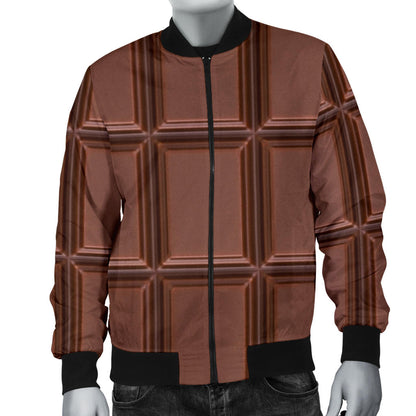 Chocolate Pattern Print Design 03 Men Bomber Jacket