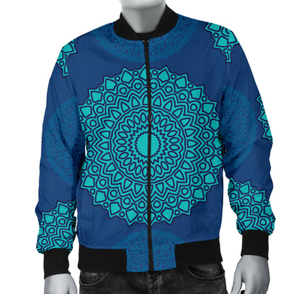 Medallion Pattern Print Design 04 Men Bomber Jacket