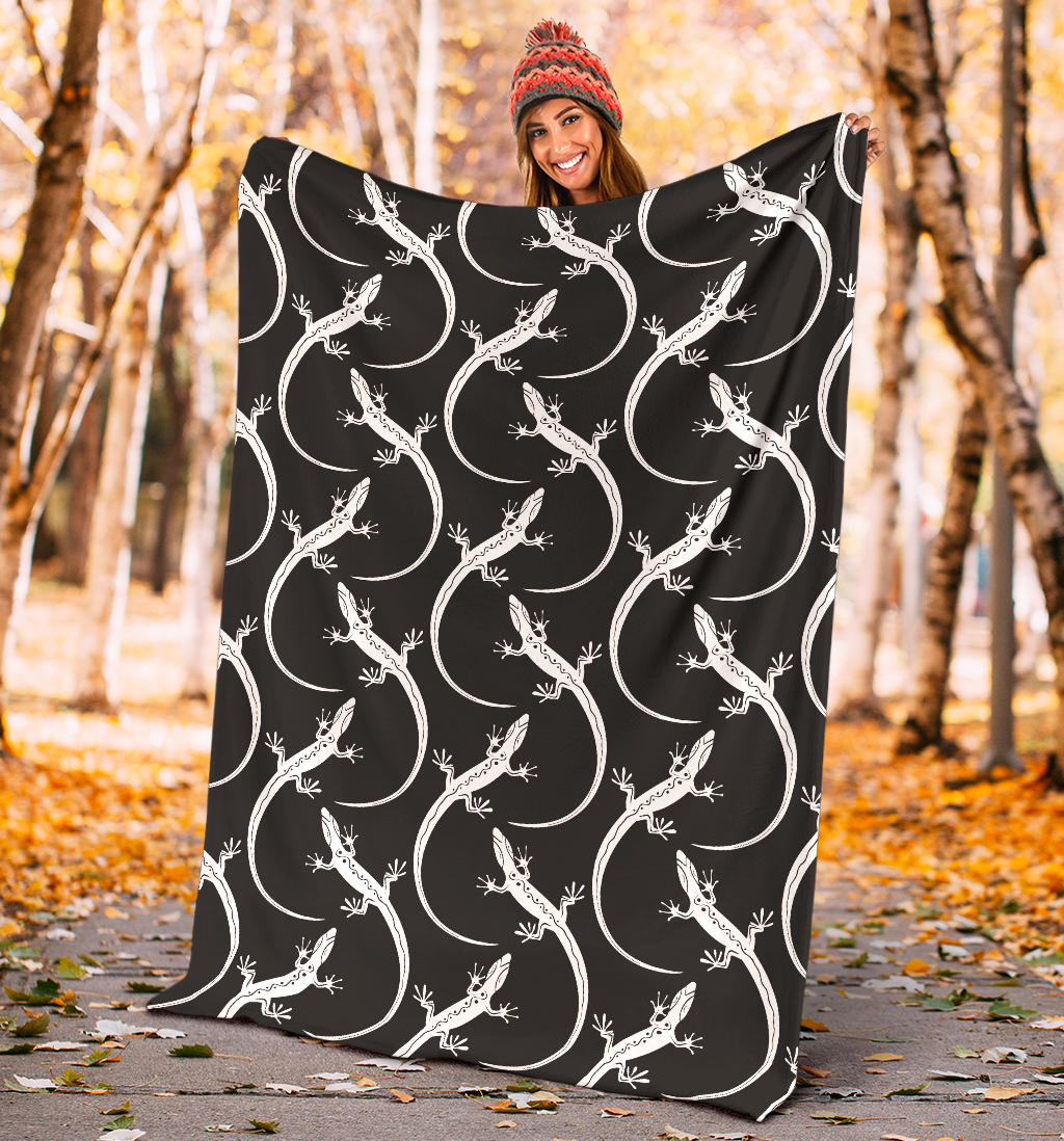 lizard Pattern Print Design 01 Premium Blanket