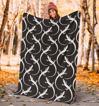 lizard Pattern Print Design 01 Premium Blanket