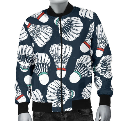 Badminton Ball Pattern Print Design 01 Men Bomber Jacket