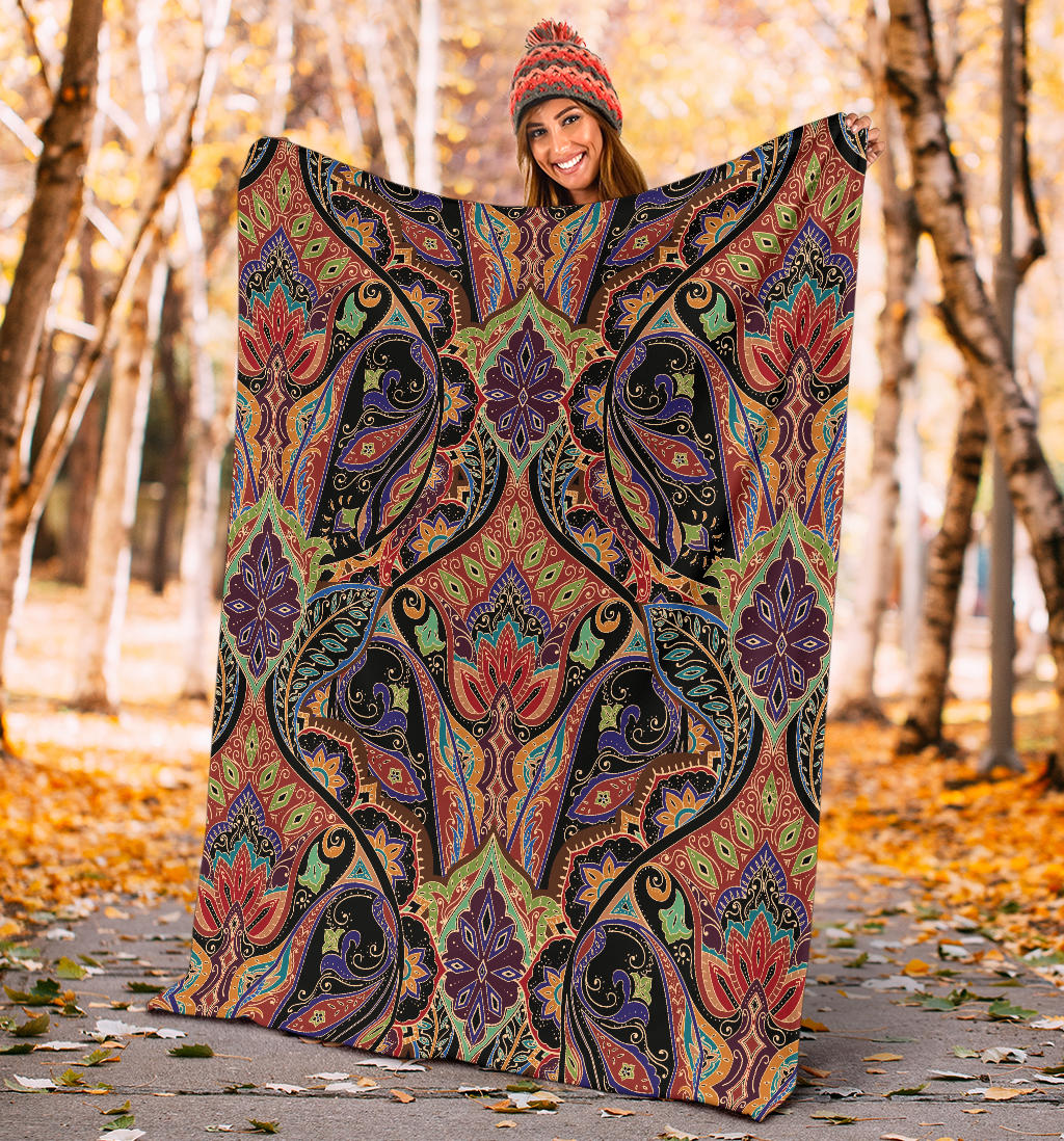 Bohemian Pattern Print Design 06 Premium Blanket