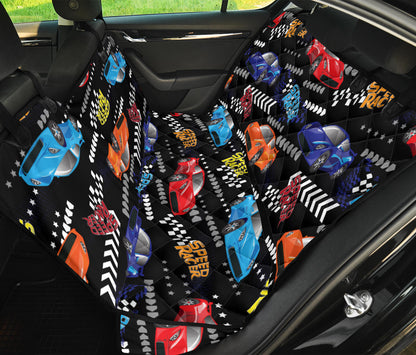Racing Pattern Print Design A05 Rear Dog Car Seat Cover Hammock