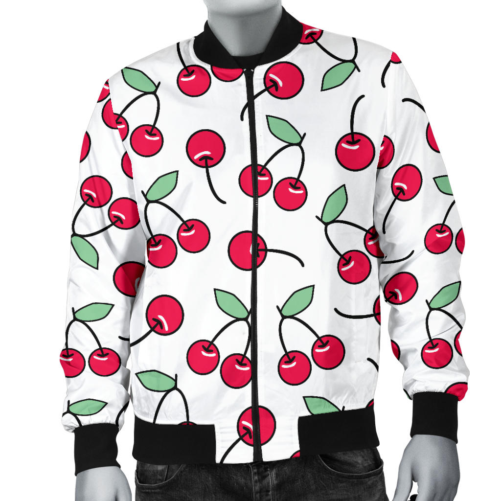 Cherry Pattern Print Design 03 Men Bomber Jacket