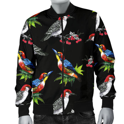 Birds Pattern Print Design 06 Men Bomber Jacket