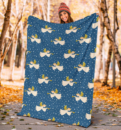 Angel Pattern Print Design 08 Premium Blanket