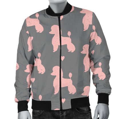 Poodle Pattern Print Design A02 Men Bomber Jacket