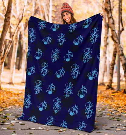 Music note Pattern Print Design A04 Premium Blanket