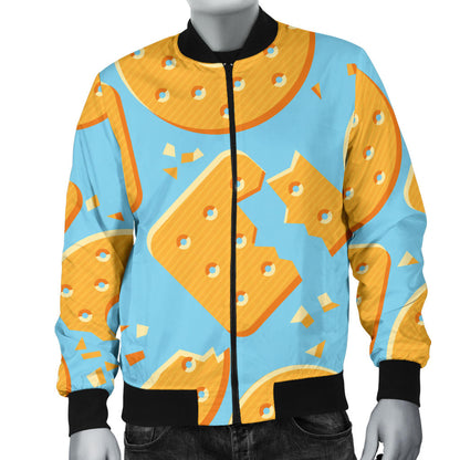 Cracker Pattern Print Design 02 Men Bomber Jacket