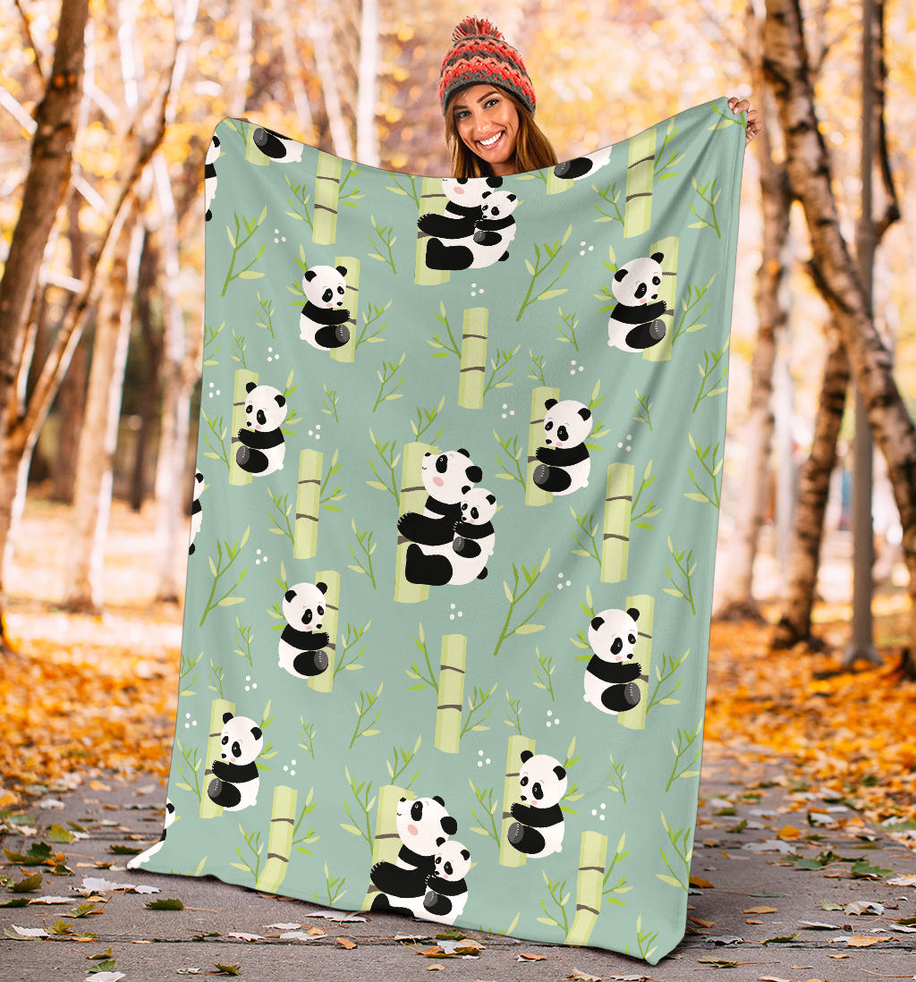 Panda Pattern Print Design A03 Premium Blanket