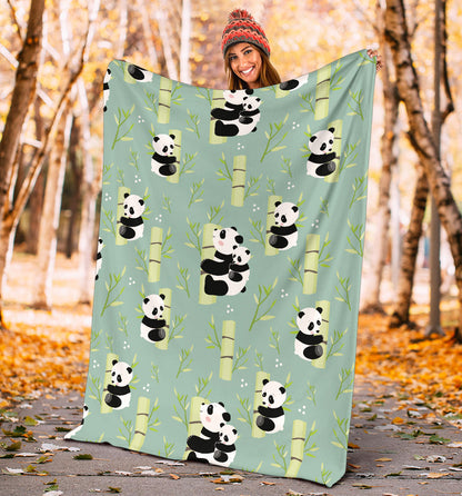 Panda Pattern Print Design A03 Premium Blanket