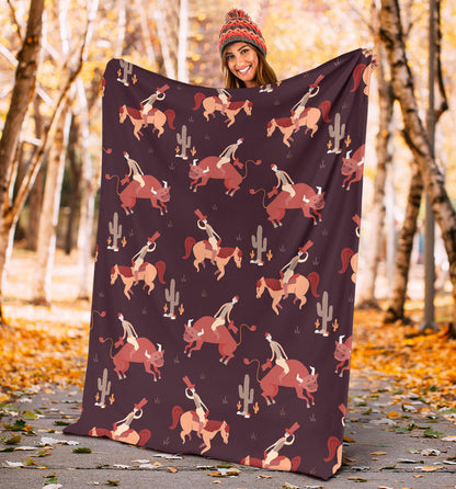 Rodeo Pattern Print Design A01 Premium Blanket