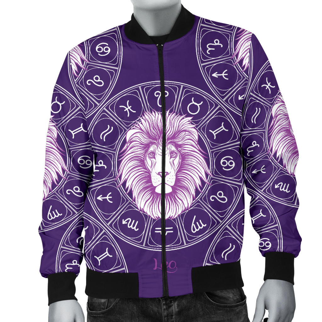 Leo Pattern Print Design 04 Men Bomber Jacket