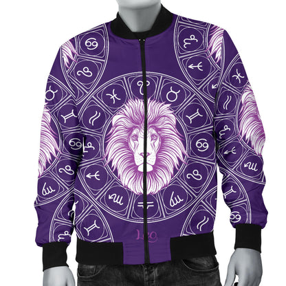 Leo Pattern Print Design 04 Men Bomber Jacket