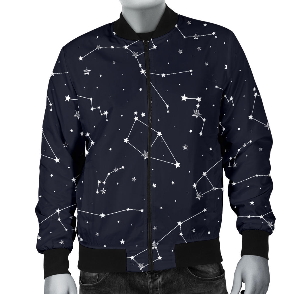 Constellation Pattern Print Design 03 Men Bomber Jacket