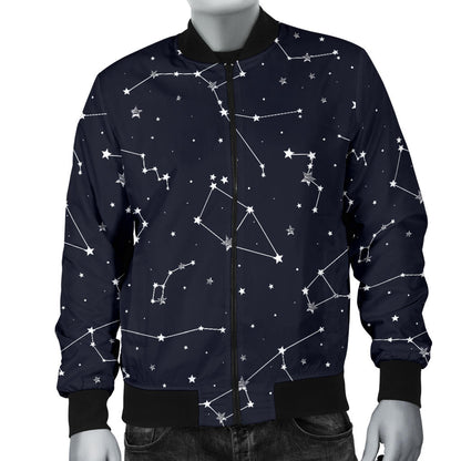 Constellation Pattern Print Design 03 Men Bomber Jacket