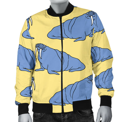 Walrus Pattern Print Design 02 Men Bomber Jacket