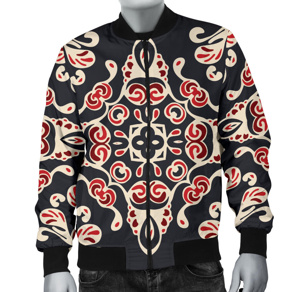 Medallion Pattern Print Design 01 Men Bomber Jacket