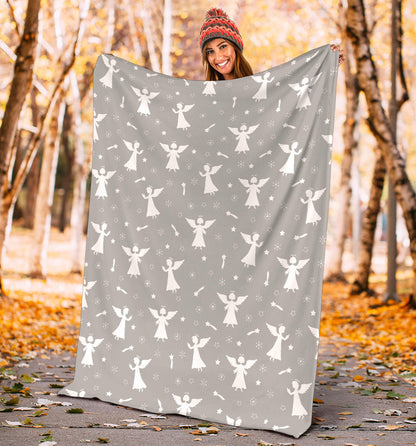 Angel Pattern Print Design 03 Premium Blanket