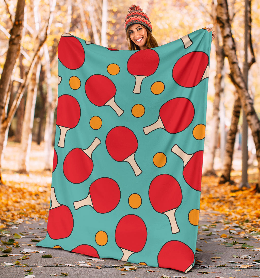 Ping Pong Pattern Print Design A01 Premium Blanket