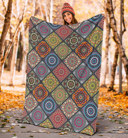 Bohemian Pattern Print Design 05 Premium Blanket