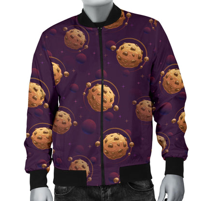 Cookie Pattern Print Design 03 Men Bomber Jacket