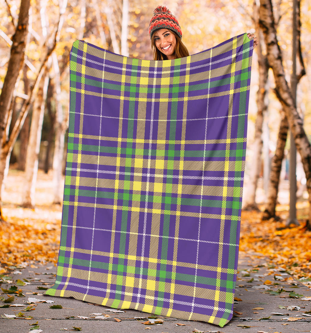 Mardi Gras Pattern Print Design 010 Premium Blanket