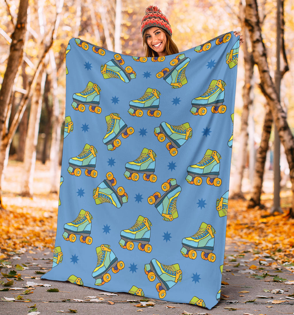 Roller skate Pattern Print Design A04 Premium Blanket