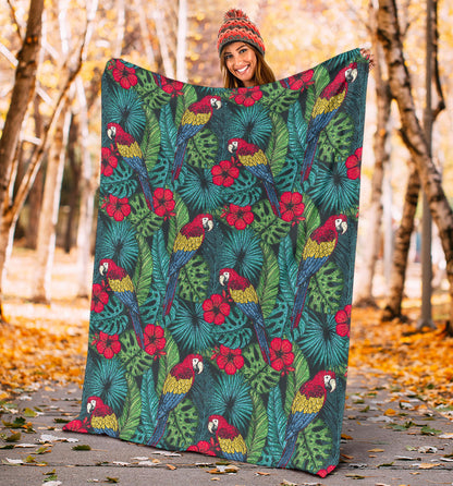 Parrot Pattern Print Design A05 Premium Blanket