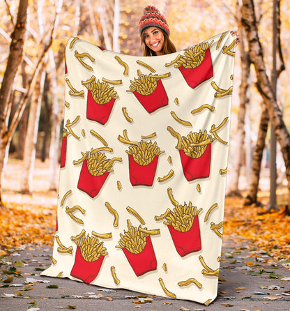 French Fried Pattern Print Design 01 Premium Blanket
