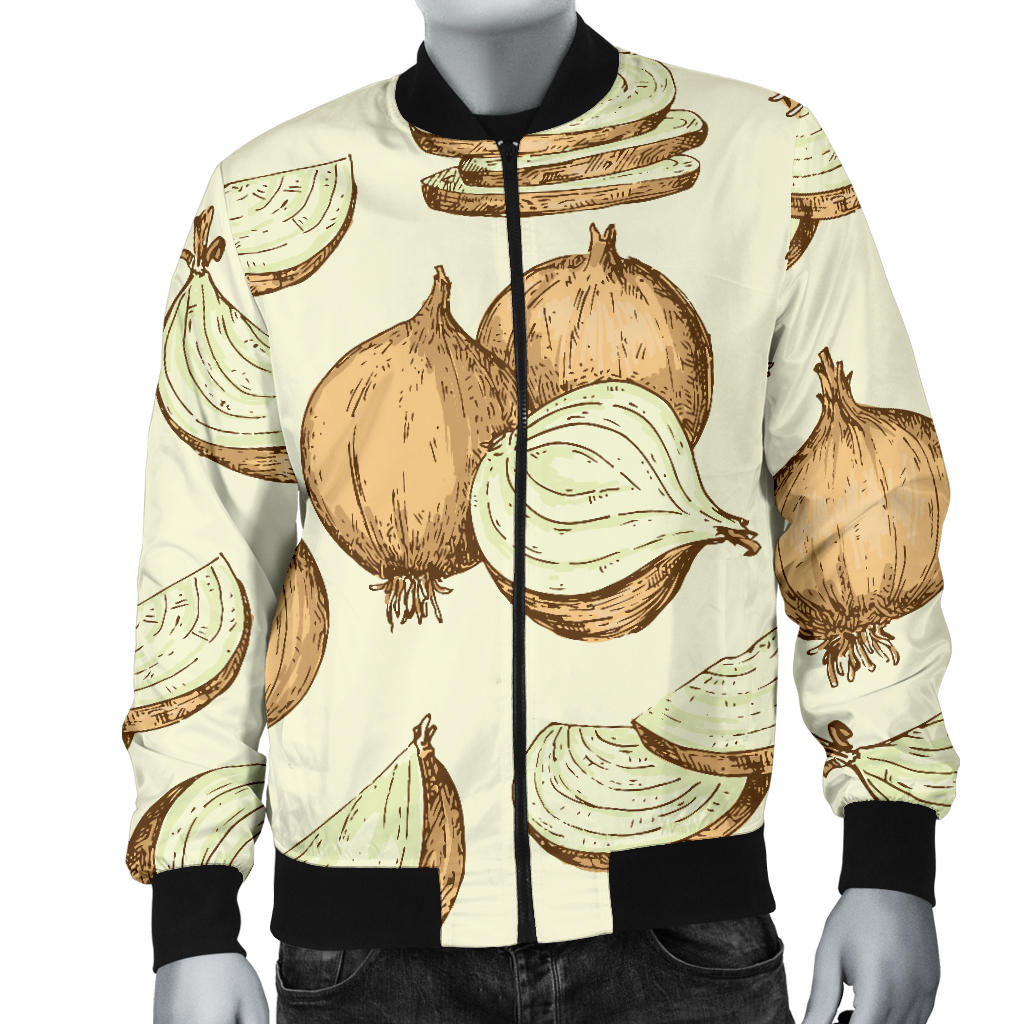 Onion Pattern Print Design A02 Men Bomber Jacket
