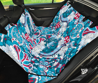 Funky Retro Pattern Print Design A05 Rear Dog Car Seat Cover Hammock